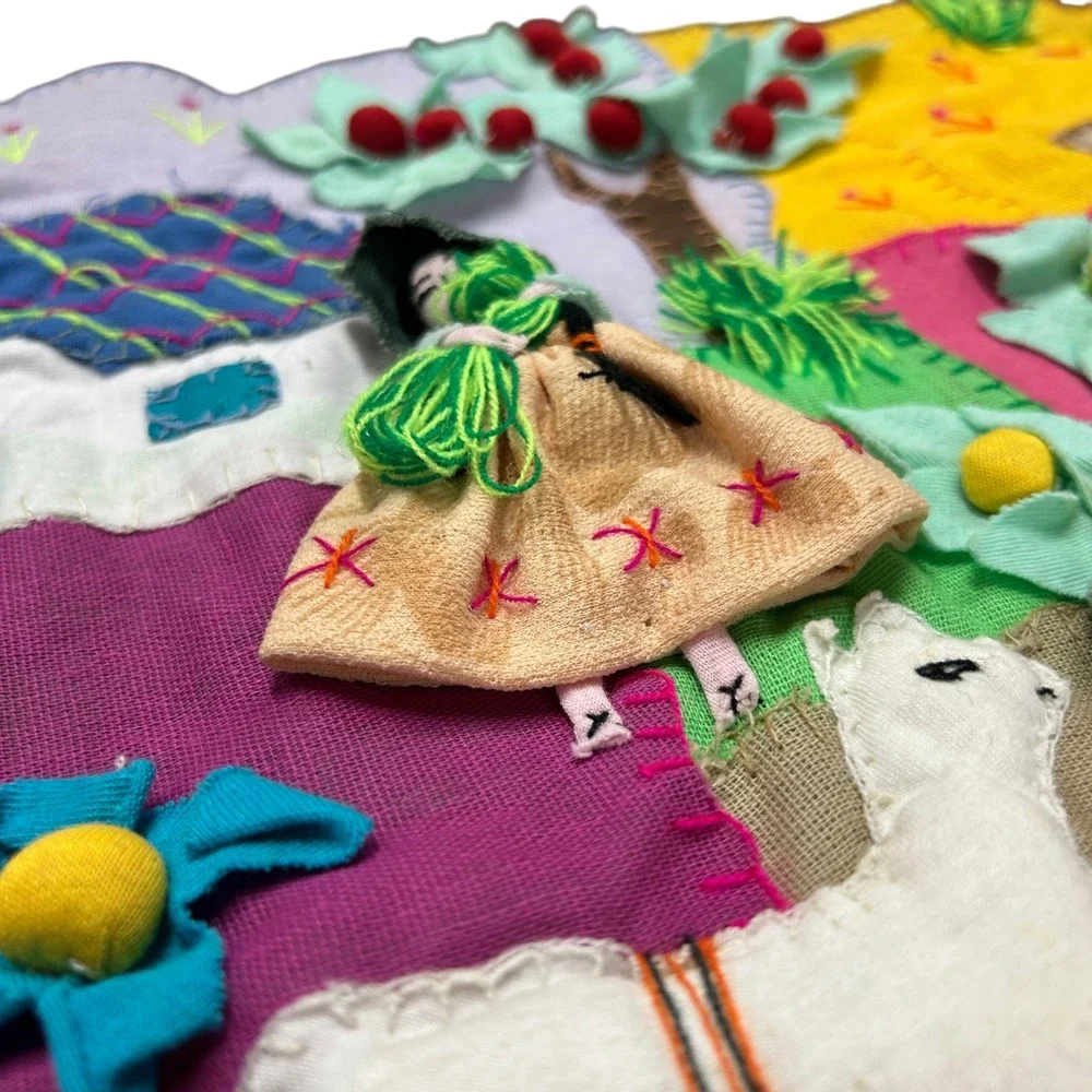 Handmade peruvian arpillera